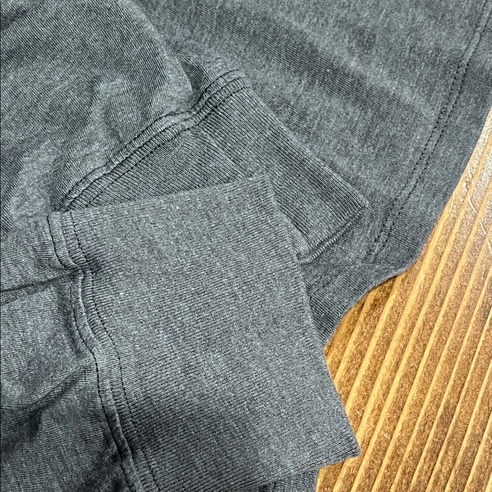 Nike Men's Charcoal Long Sleeve Cotton Tee Athletic Cut 2XL - Picture 2 of 3